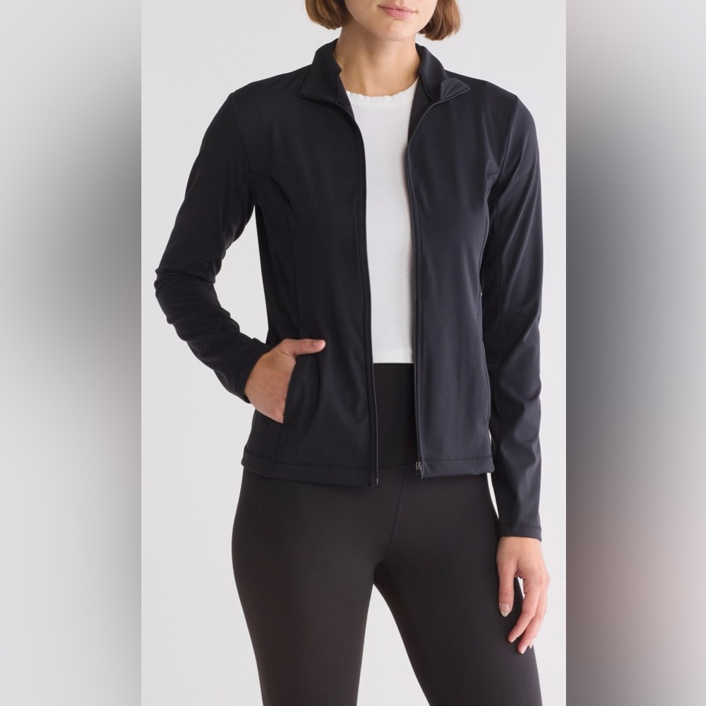 NWT SKN by Yogalicious Black Full-Zip Jacket - XL